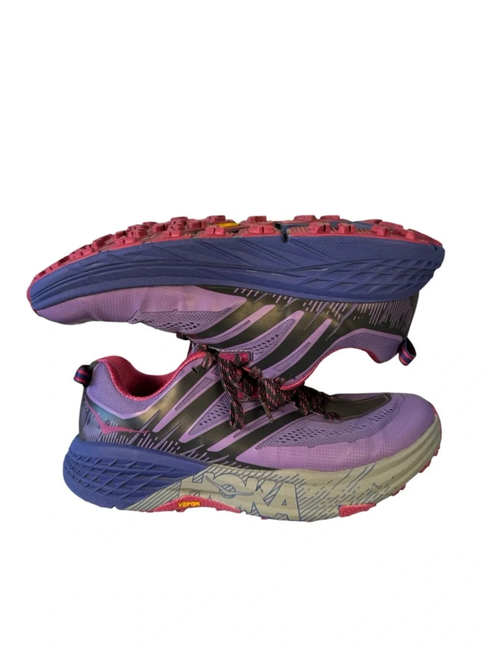 Hoka Speedgoat 3 Purple Vibram Sole Trail Running Shoe Size 9
